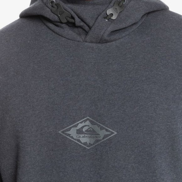 Quiksilver Big Logo Tech Water Repellent grey slate Hoodie Size small N.W.T. - Picture 2 of 9